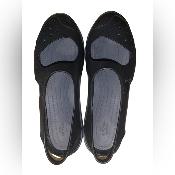 CROCS Sandals The Swiftwater Wave Slip On Water Shoe Black Size 6 - Picture 5 of 6